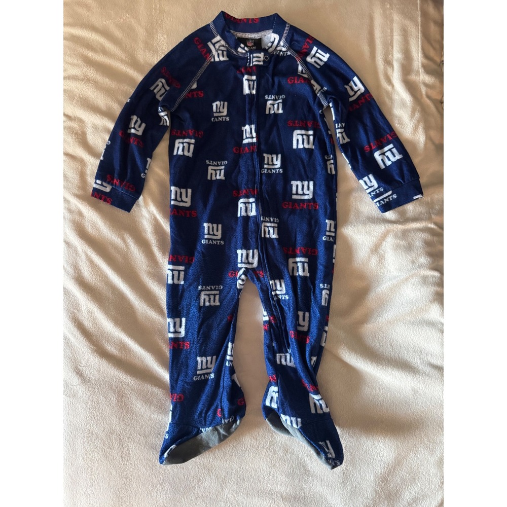 NFL New York Giants Kids Fleece Footed Pajamas Blue 18M GPU-OS-F19-UG-12